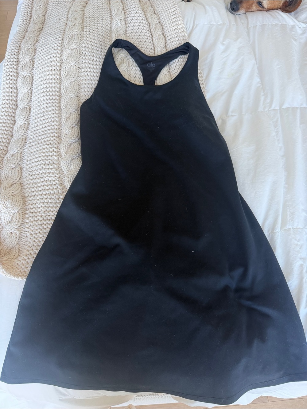 ALO Yoga Black Racerback Mini Dress